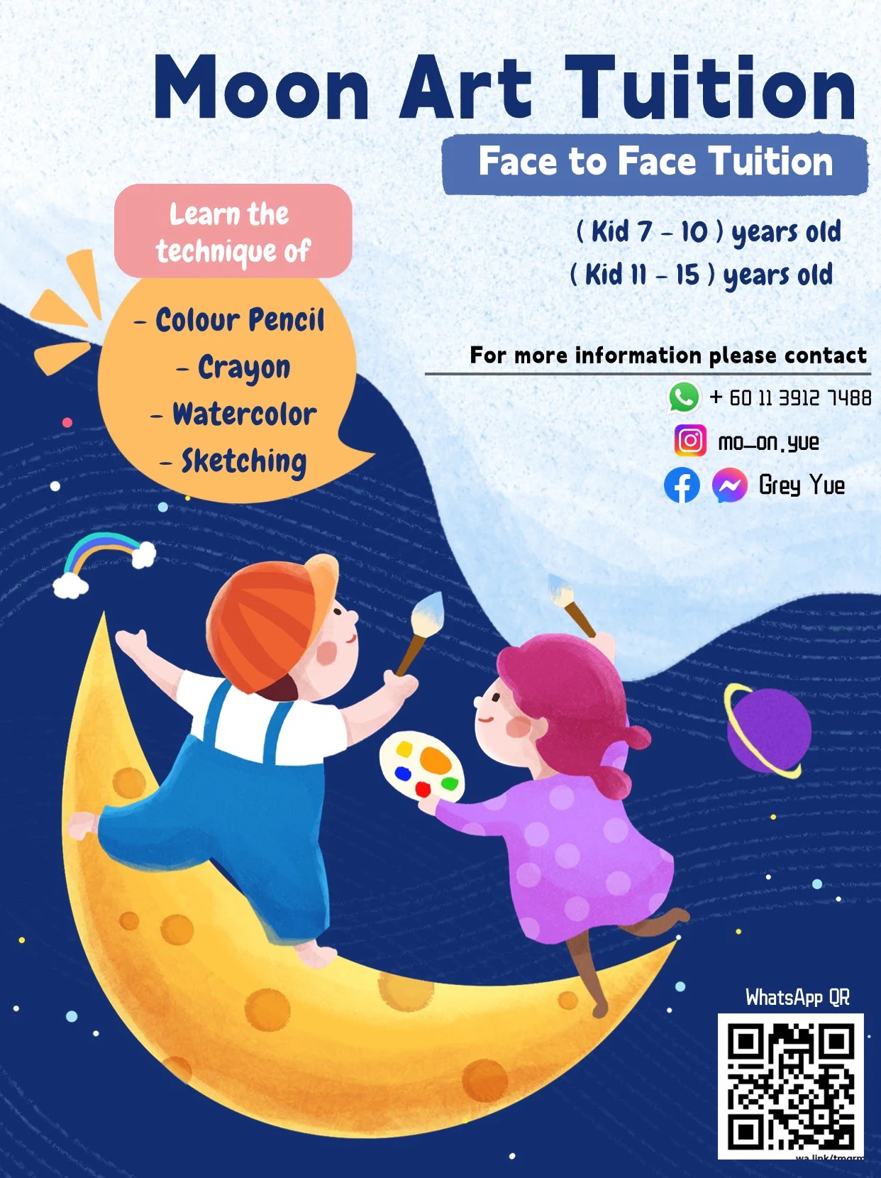 Moon Art Tuition English poster